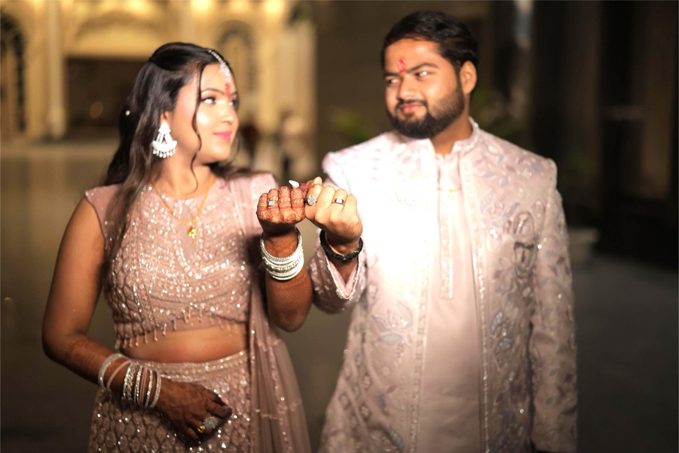 Vaibhav and Nishita during their engagement